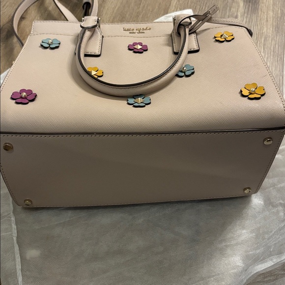 Kate Spade Cream Satchel with Floral Accents - Picture 6 of 6